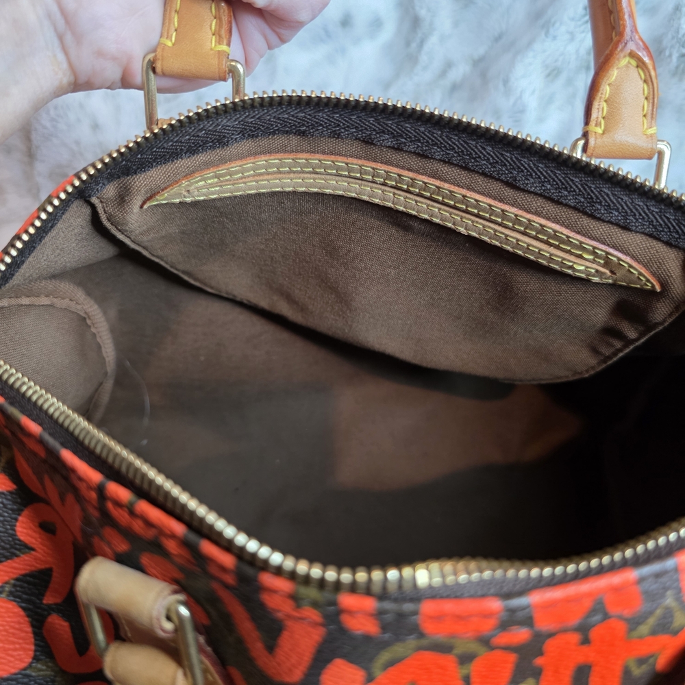 Louis Vuitton Bold Orange and Brown Satchel - Picture 6 of 15
